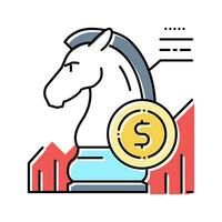 investering strategie financieel adviseur kleur icoon vector illustratie