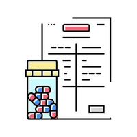 drug informatie apotheker kleur icoon vector illustratie