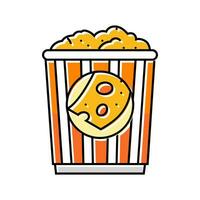 kaas popcorn voedsel kleur icoon vector illustratie