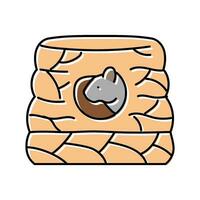 hamster huis huisdier kleur icoon vector illustratie