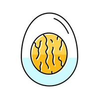 Koken ei kip boerderij voedsel kleur icoon vector illustratie