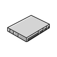 beton plaat civiel ingenieur kleur icoon vector illustratie