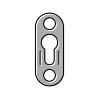 sleutelgat bord hardware meubilair passend kleur icoon vector illustratie