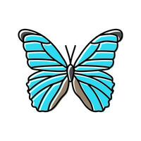 reusachtig blauw Morpho voorjaar kleur icoon vector illustratie