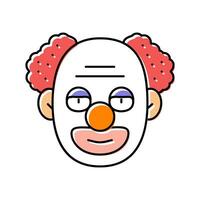 clown wijnoogst tonen kleur icoon vector illustratie