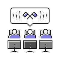 cyber sport team kleur icoon vector illustratie