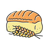 brood tarwe oren kleur icoon vector illustratie