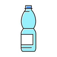 recycle water plastic fles kleur icoon vector illustratie