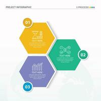 infographic werkwijze ontwerp met pictogrammen en 3 opties of stappen. vector