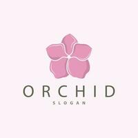 orchidee logo gemakkelijk luxueus en elegant bloem ontwerp voor salon schoonheidsmiddelen spa schoonheid vector