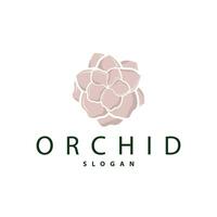 orchidee logo gemakkelijk luxueus en elegant bloem ontwerp voor salon schoonheidsmiddelen spa schoonheid vector