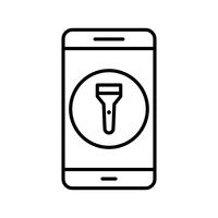 Flash Light Mobiele applicatie Vector Icon