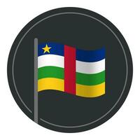 abstract centraal Afrikaanse republiek vlag vlak icoon in cirkel geïsoleerd Aan wit achtergrond vector
