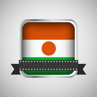 vector ronde banier met Niger vlag