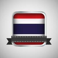 vector ronde banier met Thailand vlag