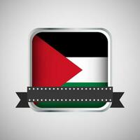 vector ronde banier met Palestina vlag