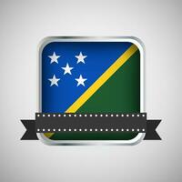 vector ronde banier met Solomon eilanden vlag