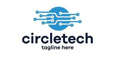 logo ontwerp cirkel tech modern icoon vector illustratie