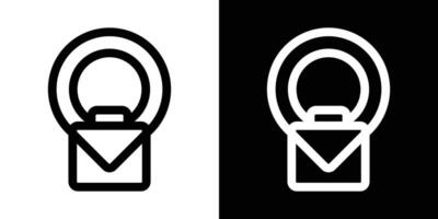 baan zoeken logo ontwerp minimalistische icoon vector illustratie