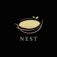 vogel nest logo sjabloon vector illustratie