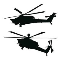 russisch aanval helikopter silhouet vector ontwerp