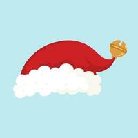 vector rood hoed van de kerstman claus Kerstmis vakantie hand- getrokken illustratie geïsoleerd