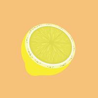 snijdend geel citroen stuk vector