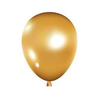 vector goud realistisch ballon Aan wit vector illustratie