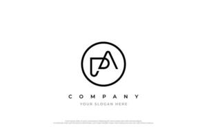 gemakkelijk brief vader monogram logo ontwerp vector