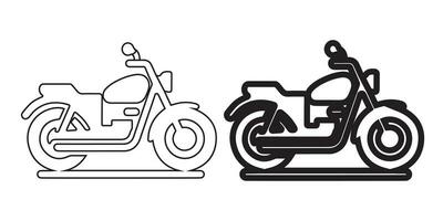 motorfiets icoon vector illustratie reeks