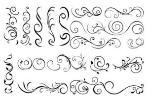 bloemen elegantie kalligrafische reeks met overladen decoratief belettering en grafiek vector