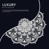 creatieve luxe mandala met zilveren arabesk patroon arabische achtergrond. abstracte sier ramadan stijl decoratieve mandala. concept, islamitische mandala vector