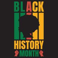 zwarte geschiedenis maand t-shirt ontwerp vector