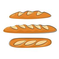 gemakkelijk tekenfilm baguette vector illustratie logo