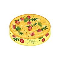 geheel frittata vector illustratie logo