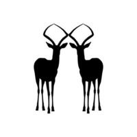 paar- van de antilope silhouet voor logo type, kunst illustratie, pictogram, appjes, website, of grafisch ontwerp element. vector illustratie