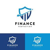 boekhoudkundige en financiële logo bescherming concept vector illustratie grafisch ontwerp