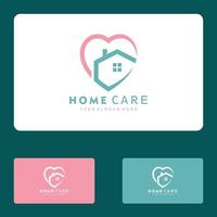 medische liefde huis zorg logo set vector pictogram illustratie ontwerp