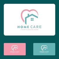 medische liefde huis zorg logo set vector pictogram illustratie ontwerp