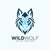 wolf logo ontwerp vector, wolven hoofd logo ontwerp sjabloon voor een gaming logo vector