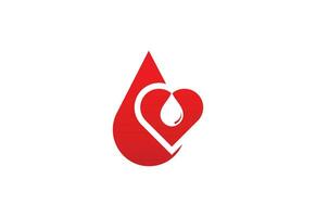 bloed laten vallen logo, bloed bijdrage ontwerp vector illustratie