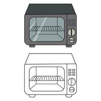 oven schets met kleur clip art vector