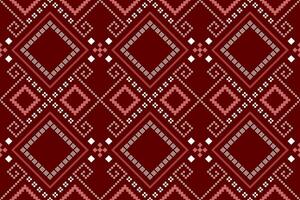 rood kruis steek kleurrijk meetkundig traditioneel etnisch patroon ikat naadloos patroon abstract ontwerp voor kleding stof afdrukken kleding jurk tapijt gordijnen en sarong aztec Afrikaanse Indisch Indonesisch vector