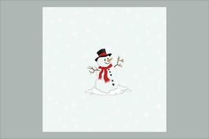Kerstmis sneeuwman vector