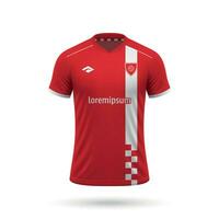 3d realistisch voetbal Jersey vector