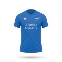 3d realistisch voetbal Jersey vector