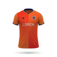 3d realistisch voetbal Jersey vector