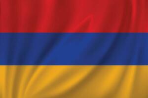 Armenië vlag golvend in de wind vector