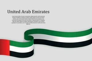 lint vlag van Verenigde Arabisch emiraten. viering achtergrond vector