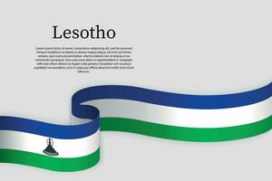 lint vlag van Lesotho. viering achtergrond vector